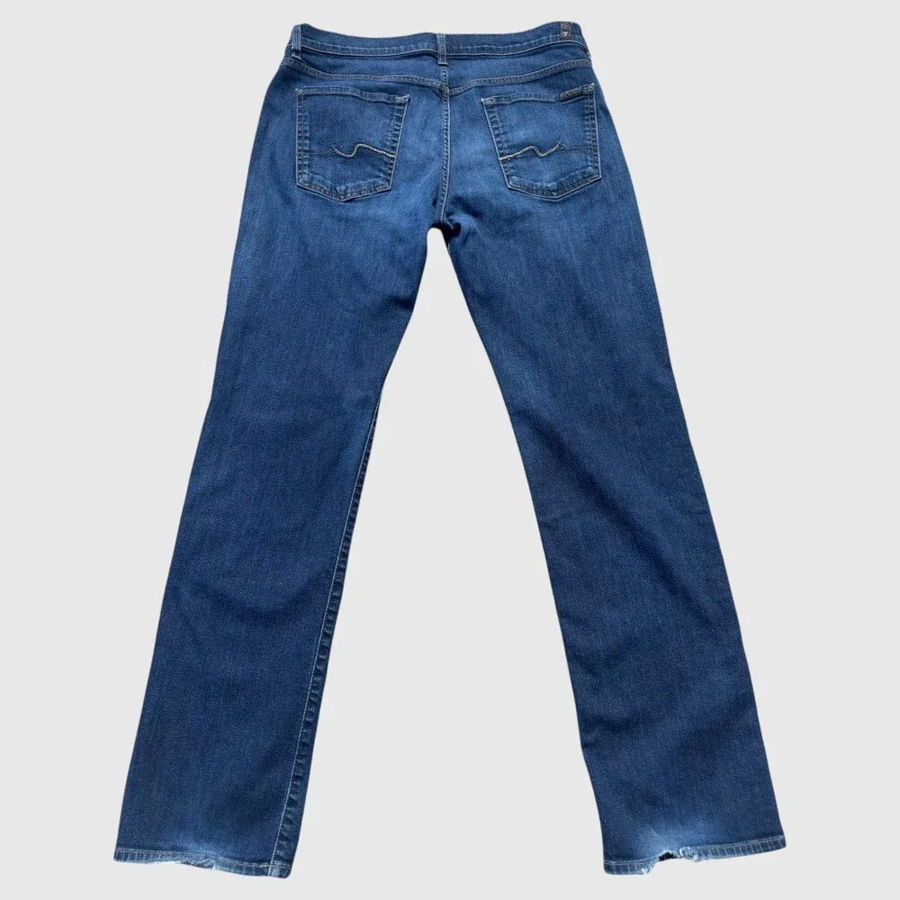 7 For All Mankind Standard Straight Leg Jeans Men's 36x30 Medium Blue Wash